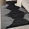 World Rug Gallery Bohemian Stripe Stain Resistant Area Rug 5' x 7' Black 385BLACK5X7 - alternate 10